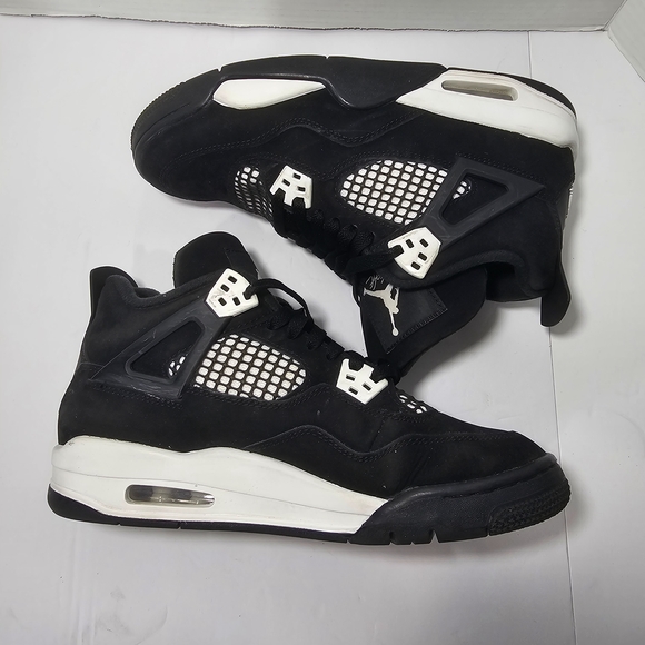Air Jordan 4 Retro White Thunder (GS) Black/White-Black FQ8213-001 Size 7Y - Picture 5 of 14